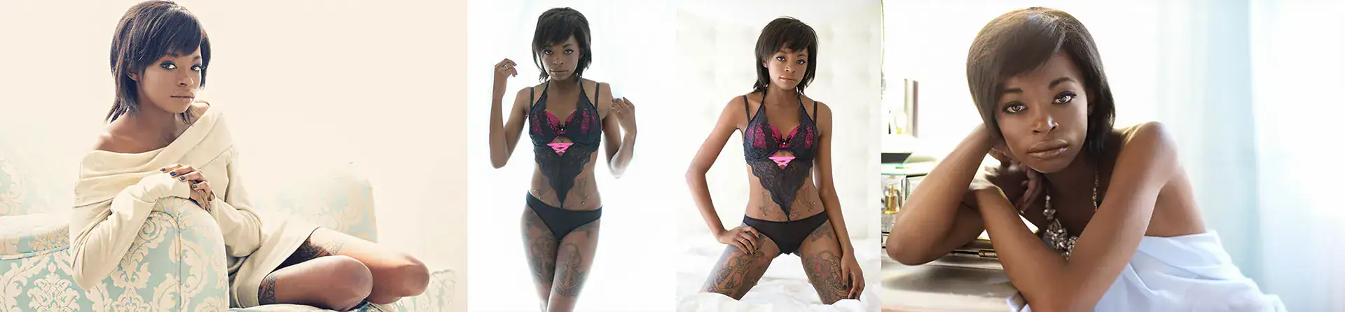 A collection of varied boudoir portraits