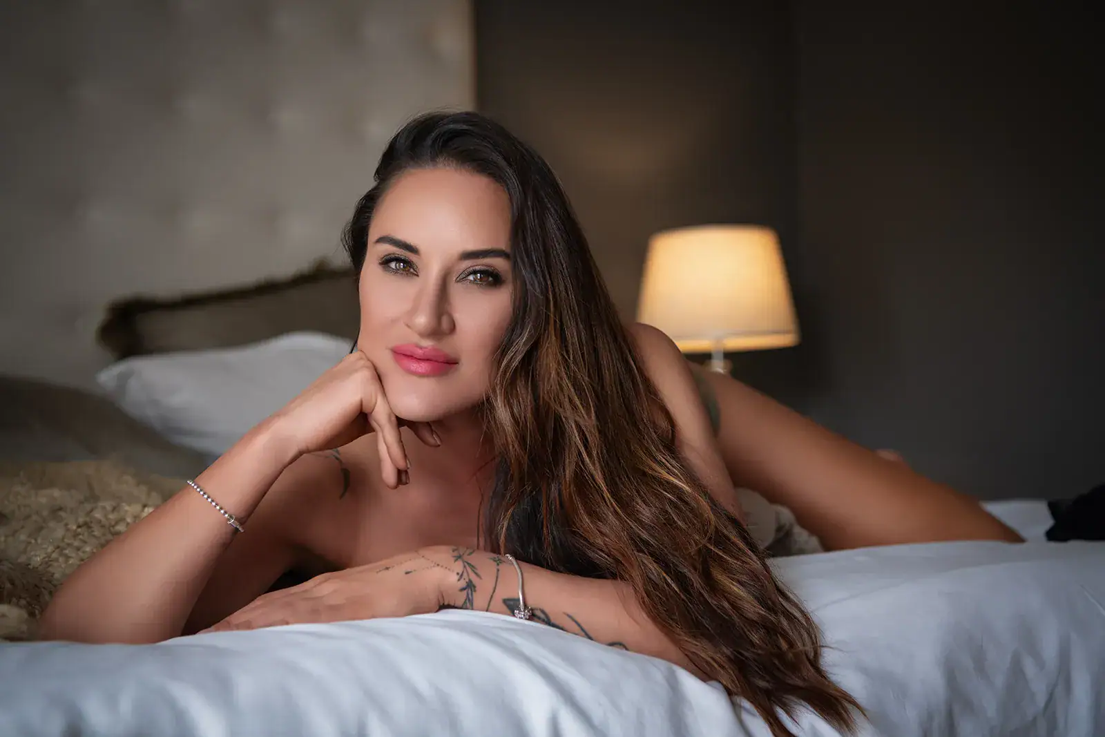 Confident woman during a boudoir photography session in Johannesburg